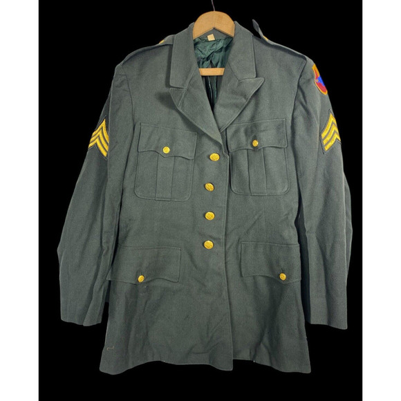 Franklin Clothes Other - US Army Uniform Dress Jacket & Patches 1957 Vietnam War Sergeant 39R Wool Serge